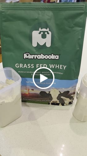 Customer video review of Grass Fed Whey Protein Vanilla 5kg (166 servings)