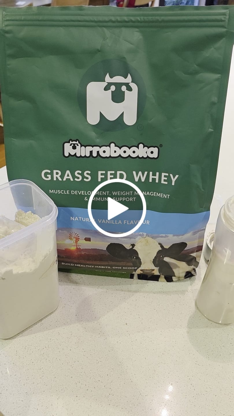 Customer video review of Grass Fed Whey Protein Vanilla 5kg (166 servings)