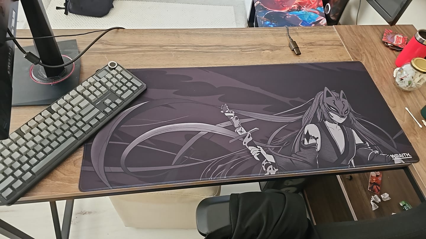 Customer photo review of Wraith Kitsune Edition Deskmat