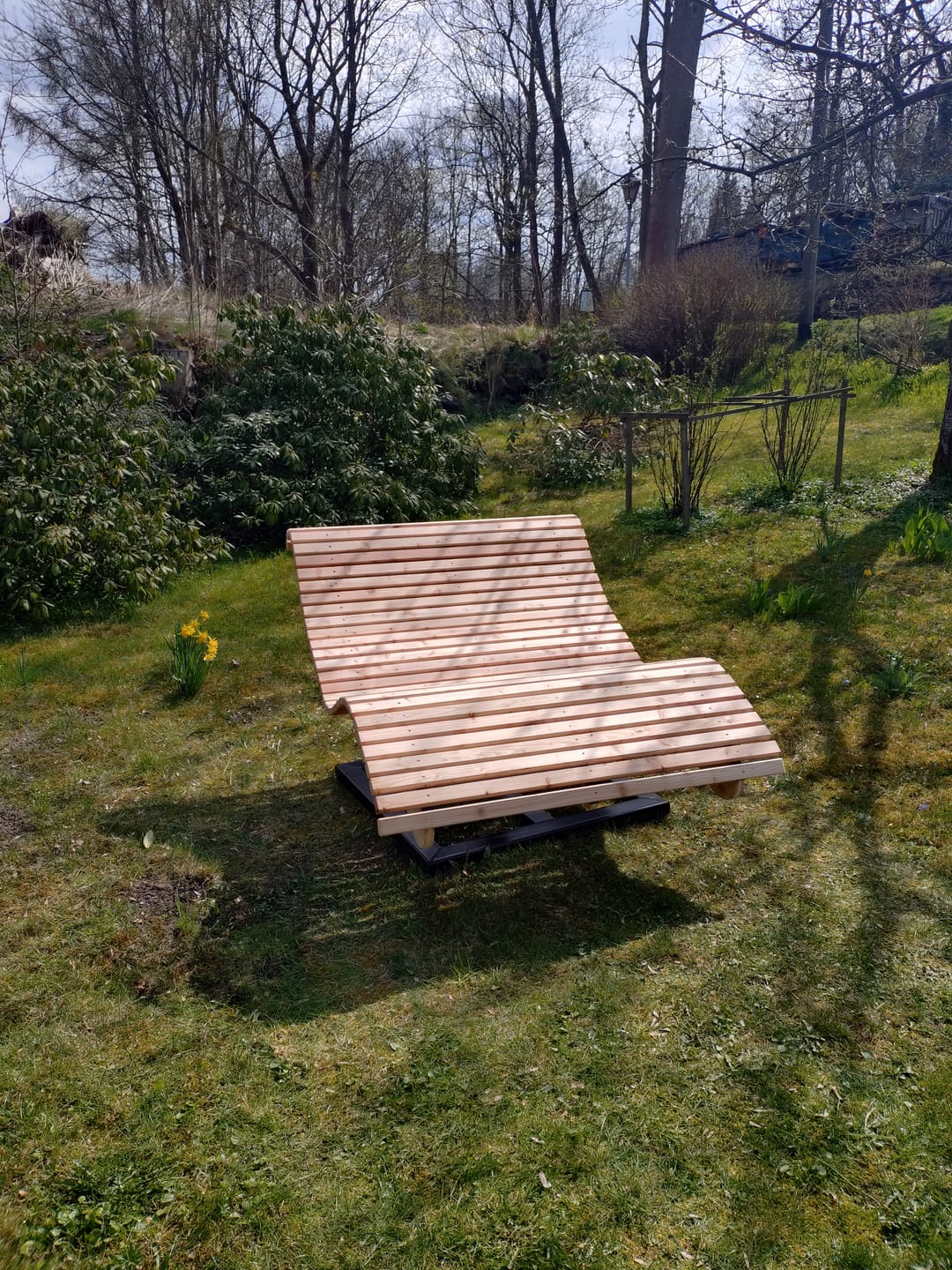 Customer photo review of Doppelliege Schwungliege "Tegernsee" Wellenliege mit Drehgestell