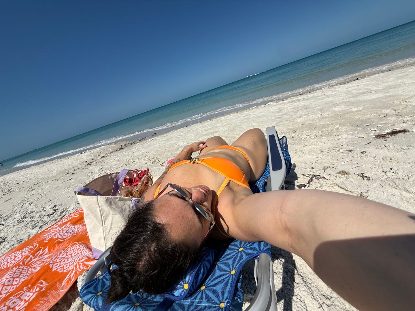 Customer photo review of HEIDI Mango Flower Bikini Top