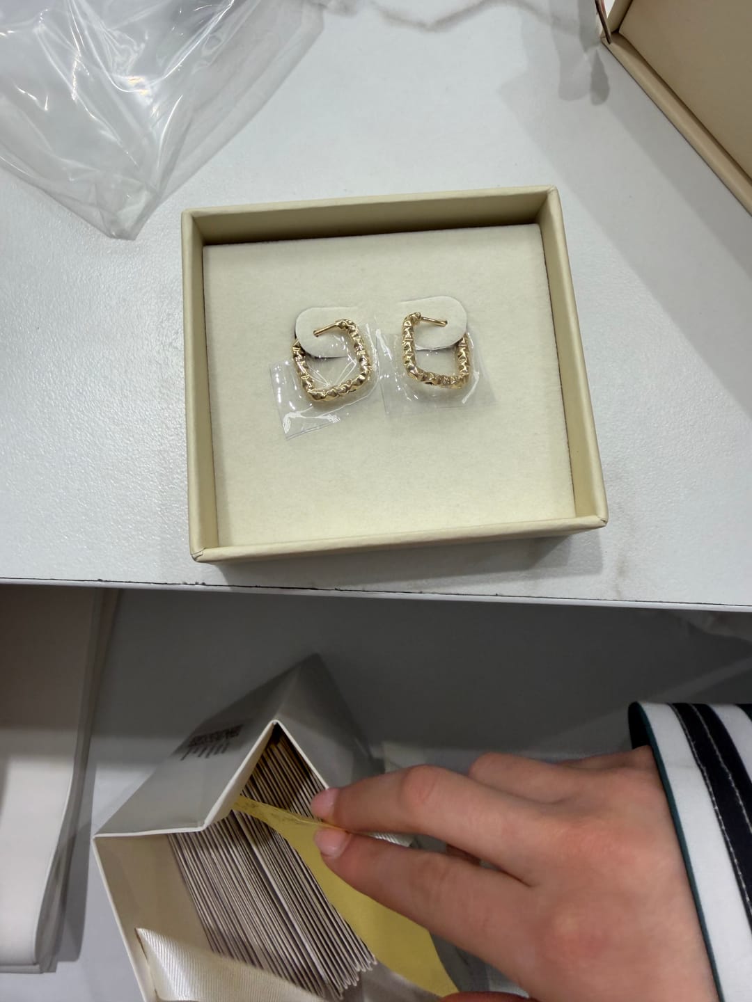 Customer photo review of Lynn Earrings