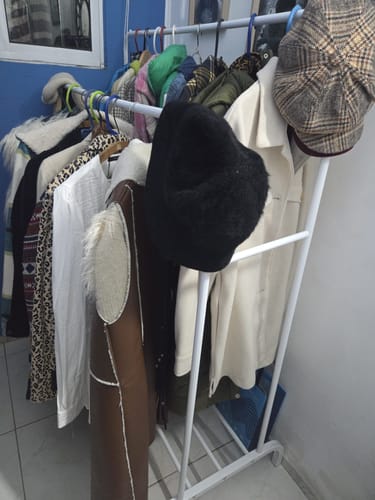 Customer photo review of Perchero de metal estilo minimalista doble Homilu