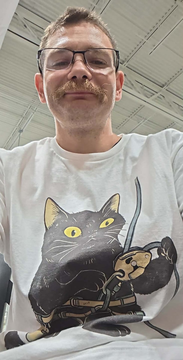 Customer photo review of Belay Cat Tee