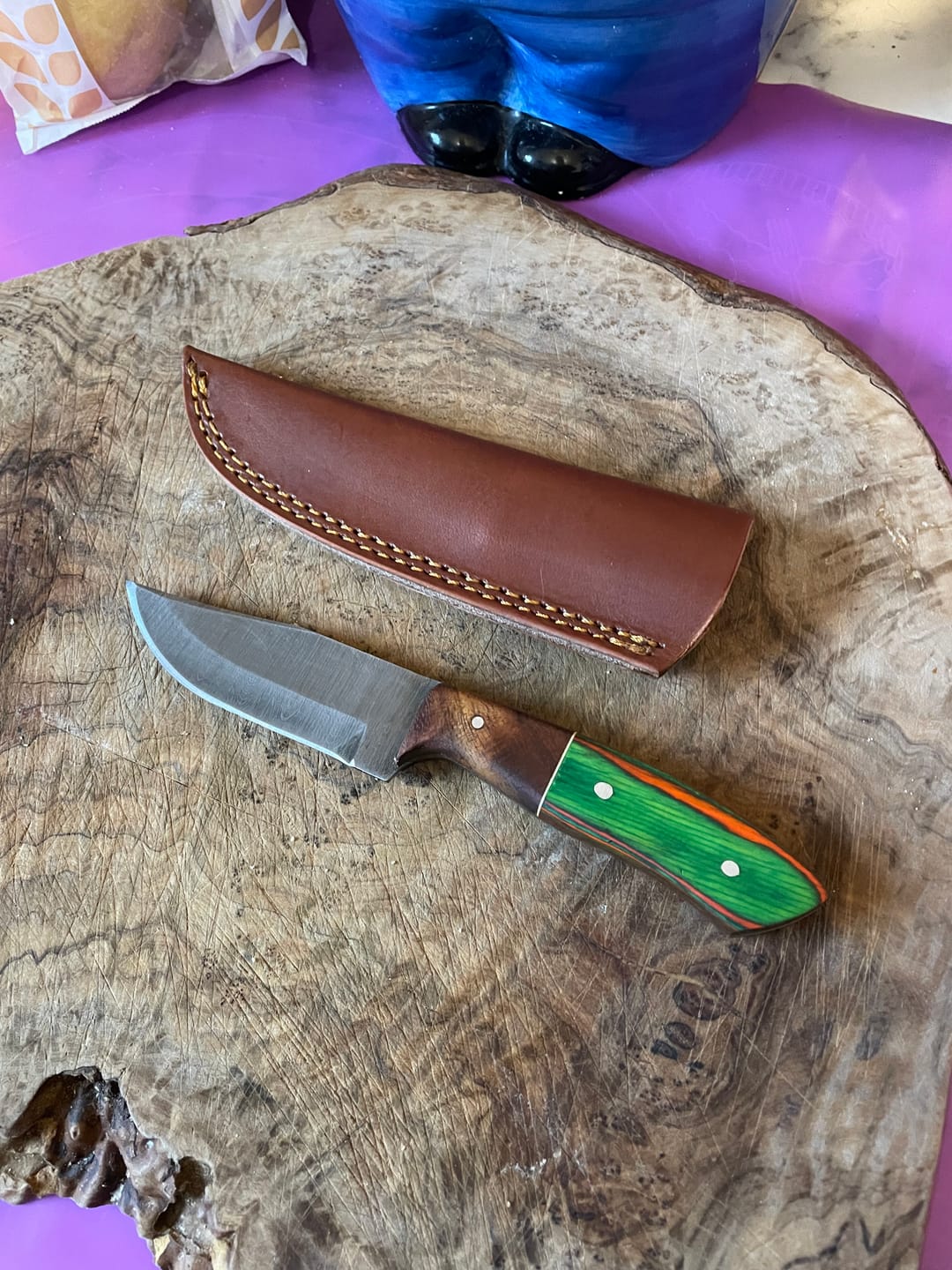 Customer photo review of Seconds Damascus Knife