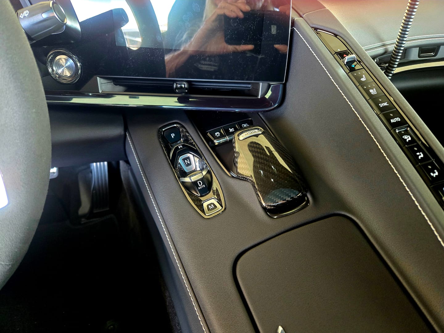 Customer photo review of C8 Corvette Real Carbon Fiber Gear Shift Trim Cover | Interior Upgrade (2020–2025)
