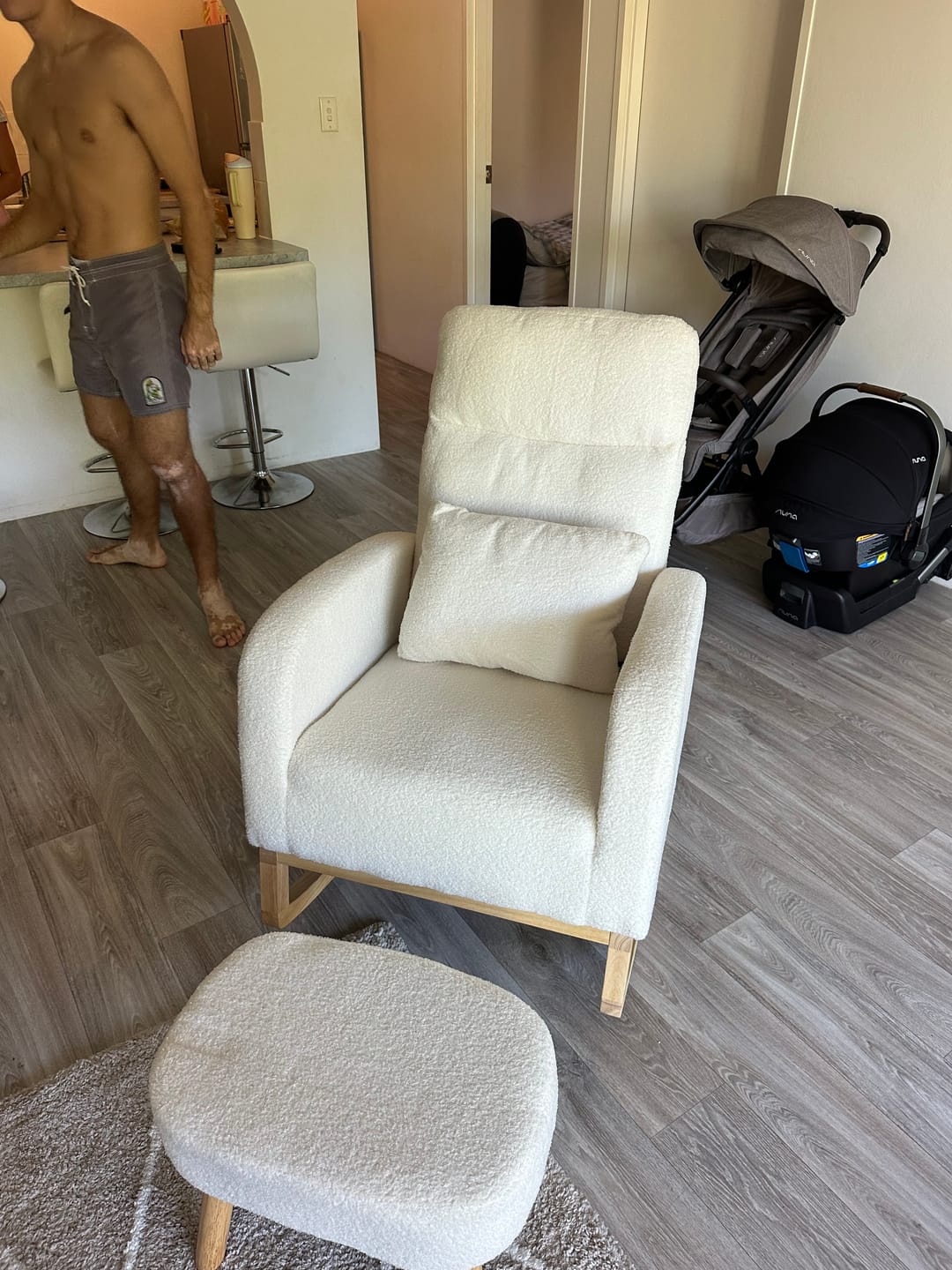 Customer photo review of Rocking Chair With Footstool