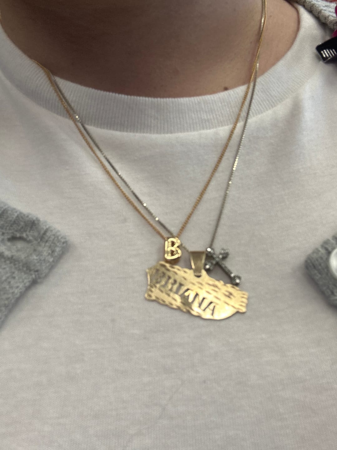 Customer photo review of Bubble Name Necklace