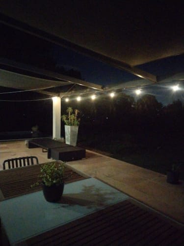 Customer photo review of Solar Festoon Bulb String Lights