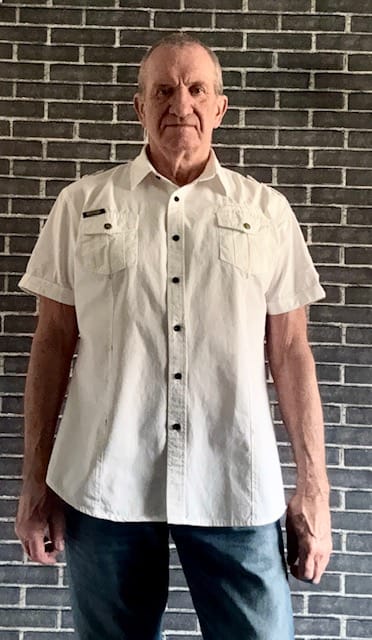 Customer photo review of Men's Outdoor Casual Cotton Pocket Short Sleeve Shirt