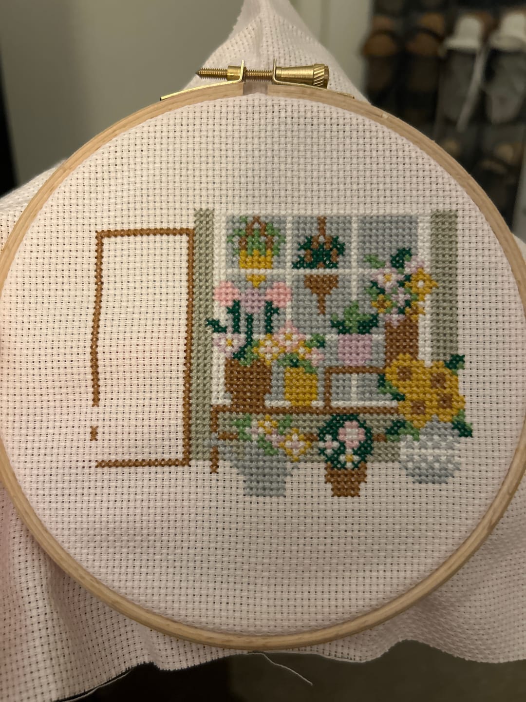 Customer photo review of Little Buds Florist - Cross Stitch Kit