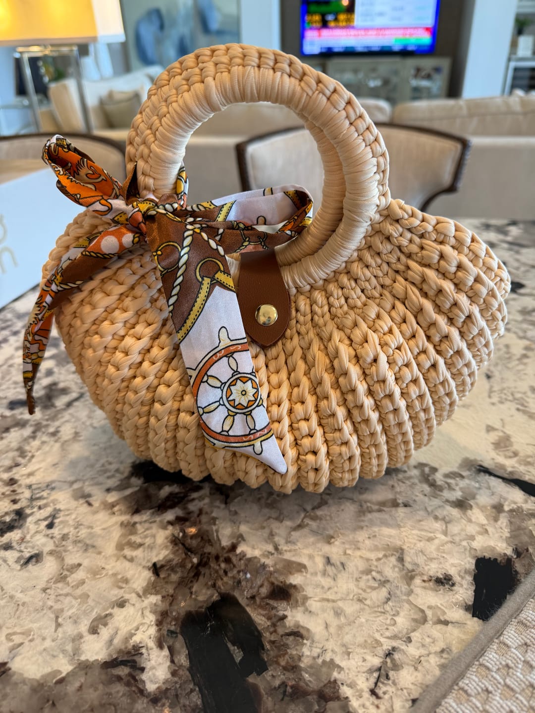Customer photo review of CrochetPark™ Shell crochet Handbag DIY Kit