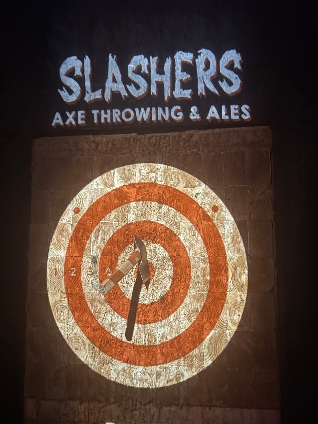 Customer photo review of The King of Diamonds Throwing Axe