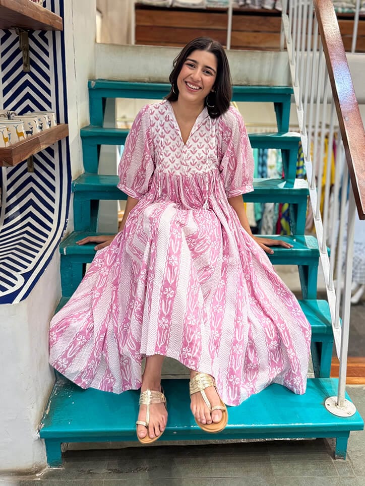 Customer photo review of Mindy Cotton Maxi Dress