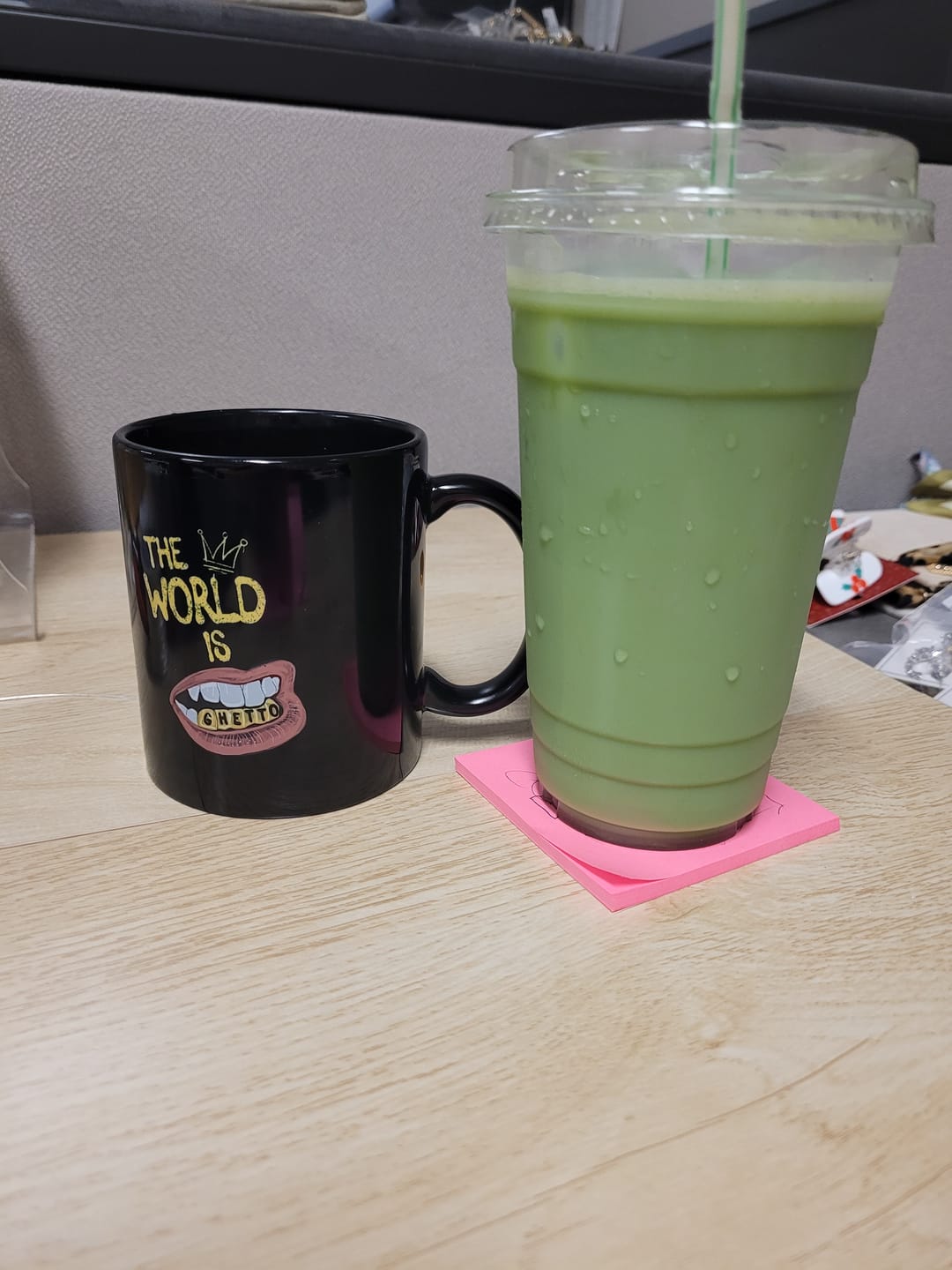 Customer photo review of The World Is Ghetto Mug