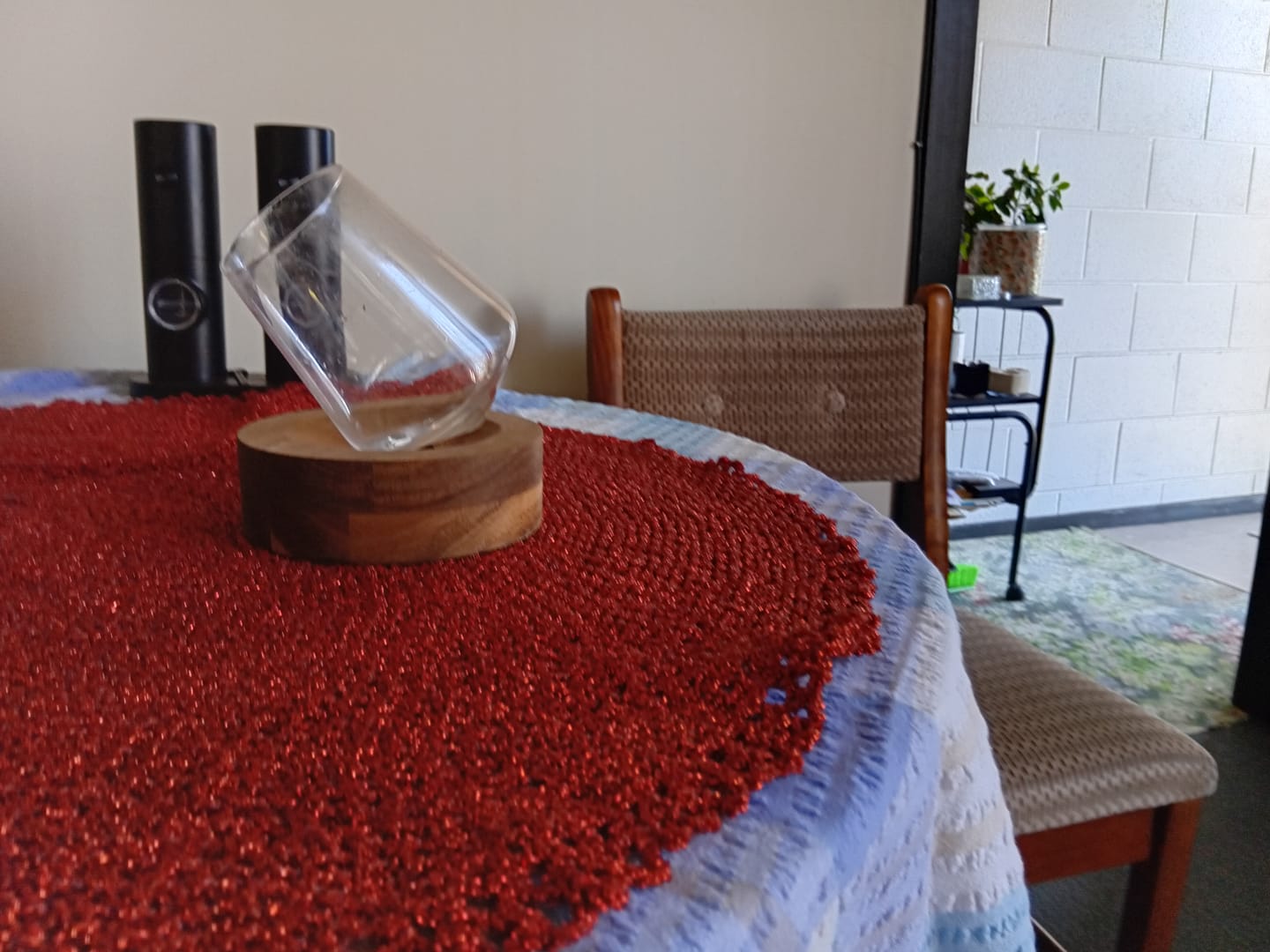 Customer photo review of Aequilibrium Wooden Coasters