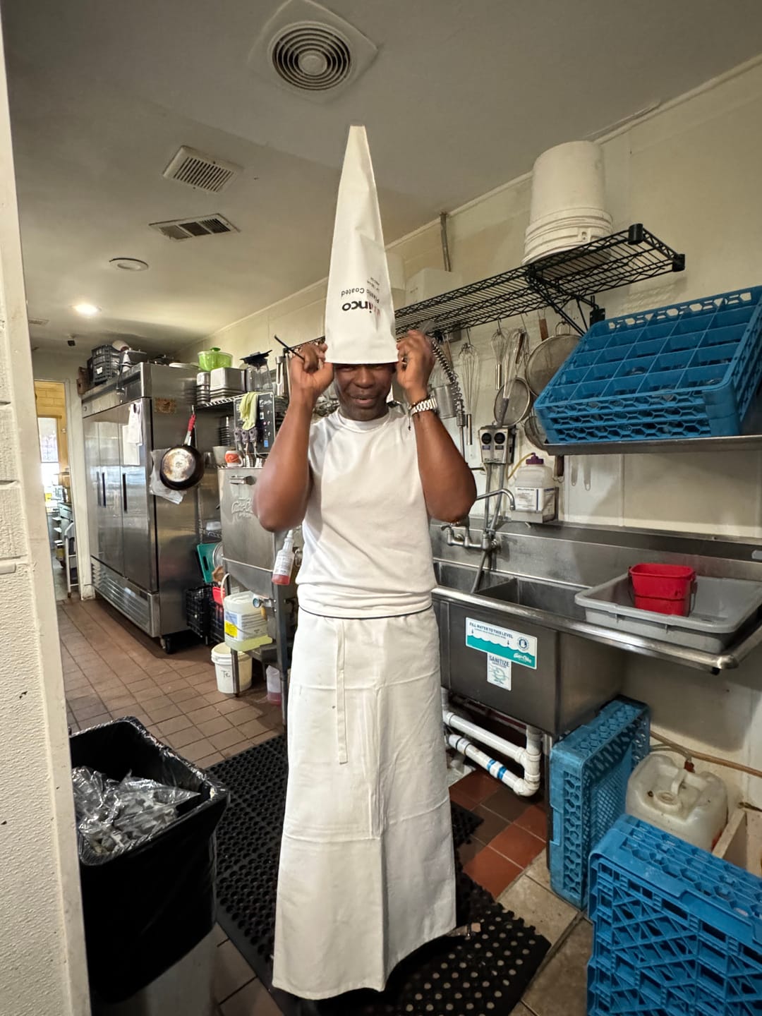 Customer photo review of Executive Chef Apron #3049C