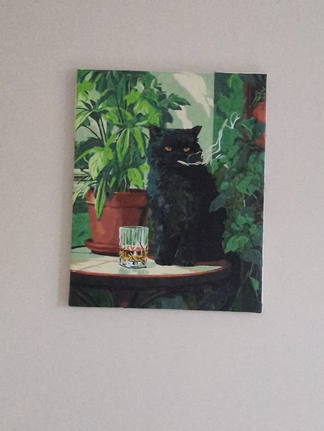 Customer photo review of Grumpy cat | Paint by Number