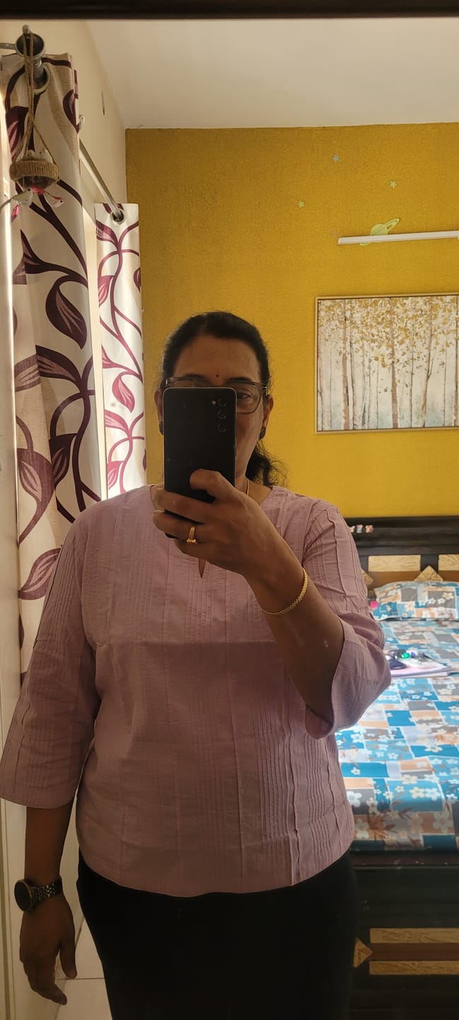 Customer photo review of Women Lilac Everyday Cotton Top