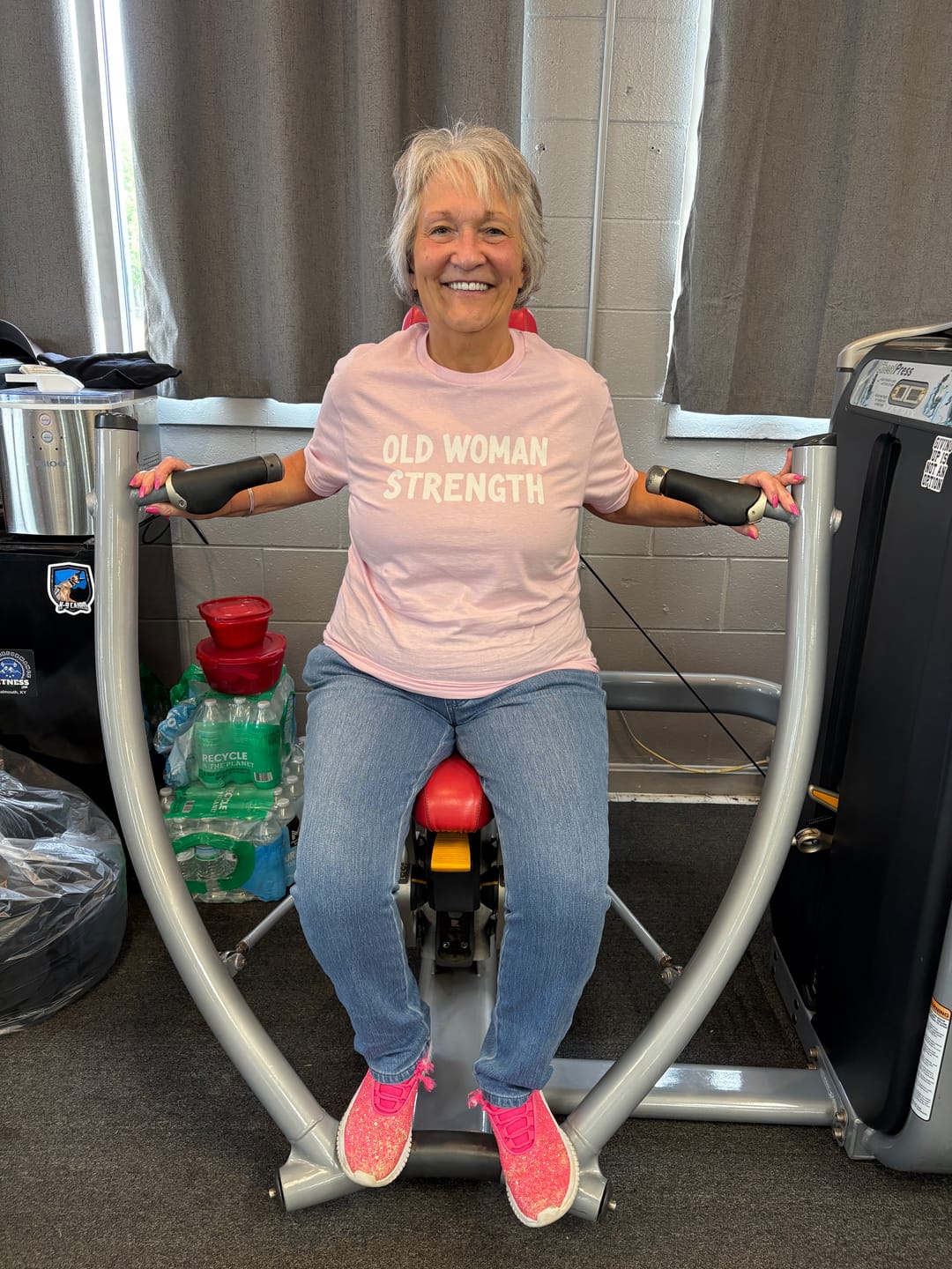 Customer photo review of Old Woman Strength T-Shirt