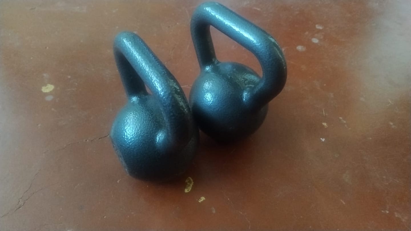 Customer photo review of Pesa Rusa o Kettlebell de Hierro Fundido