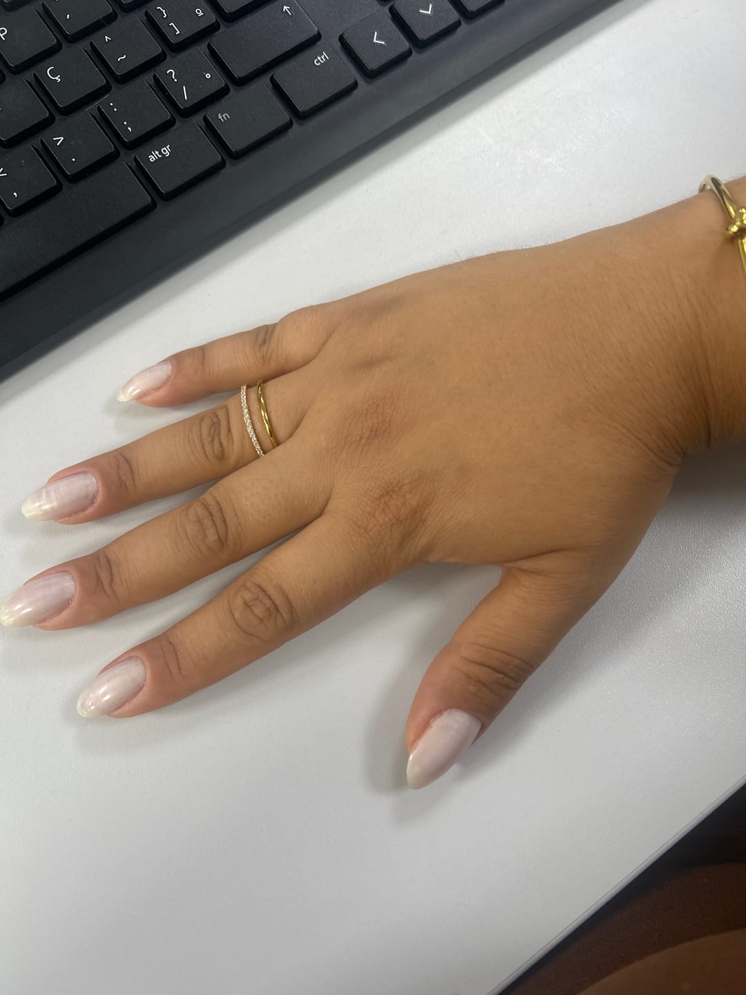 Customer photo review of Anel Vienne Duplo Banhado em Ouro 18k