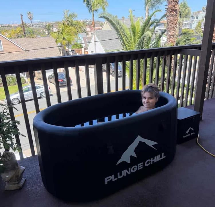 Customer photo review of Cold Plunge Chiller + Pro Tub