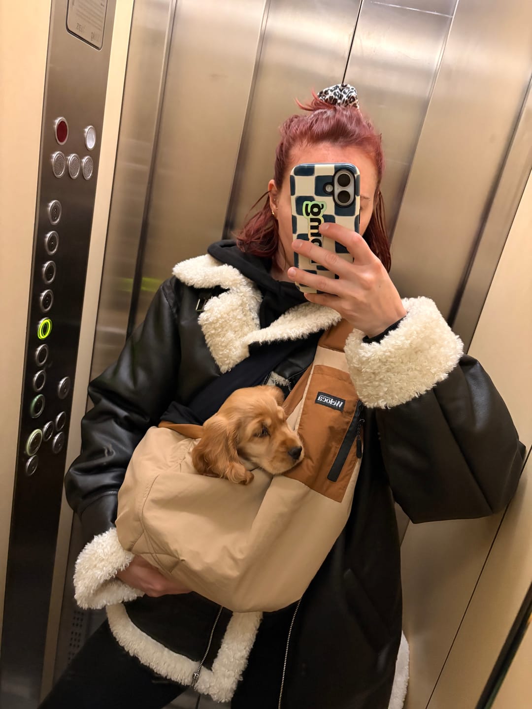 Customer photo review of Sac de transport en bandoulière marron