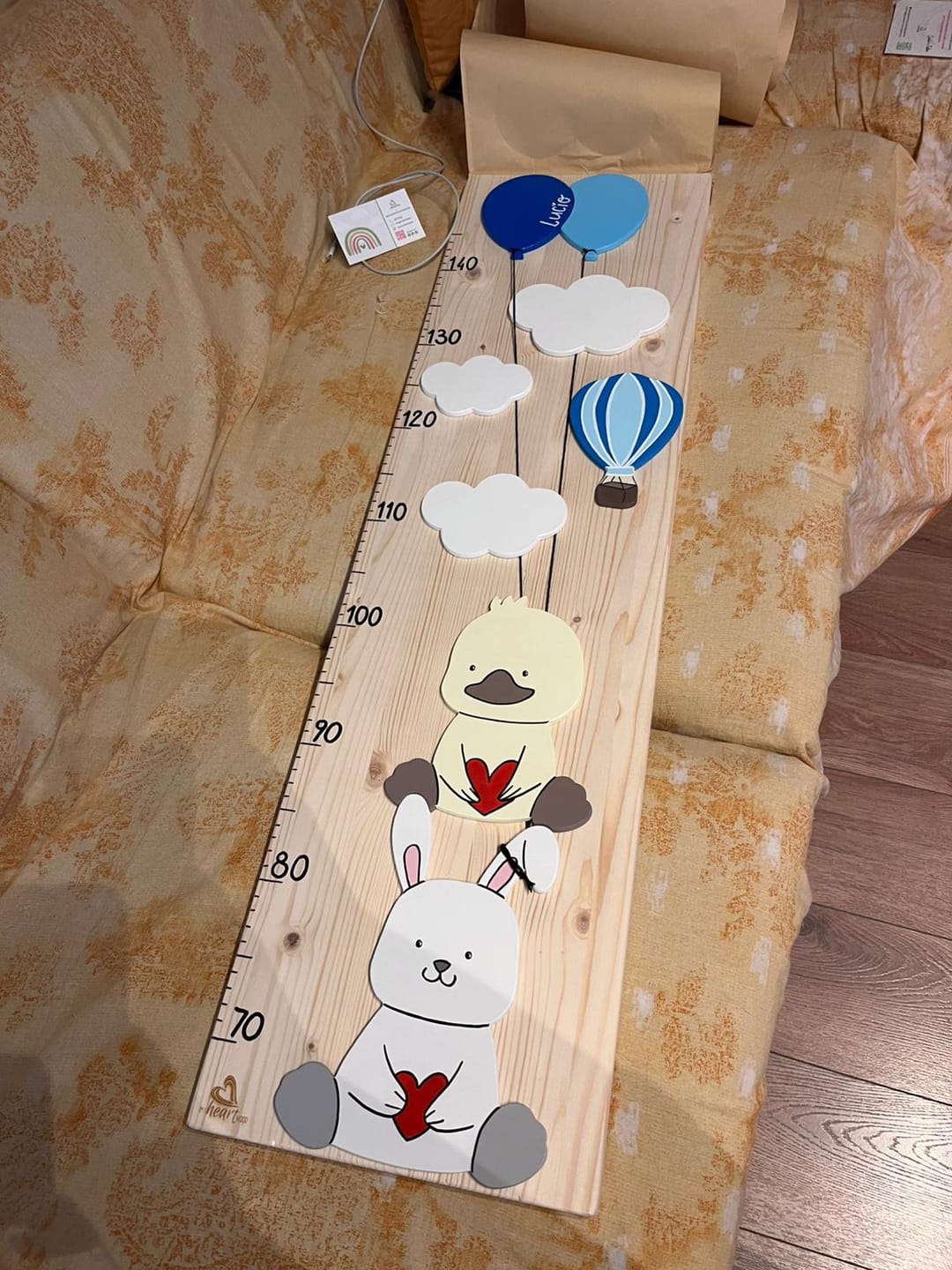 Customer photo review of METRO CRESCITA - Decorazione personalizzabile, colorata e divertente per la cameretta dei bimbi
