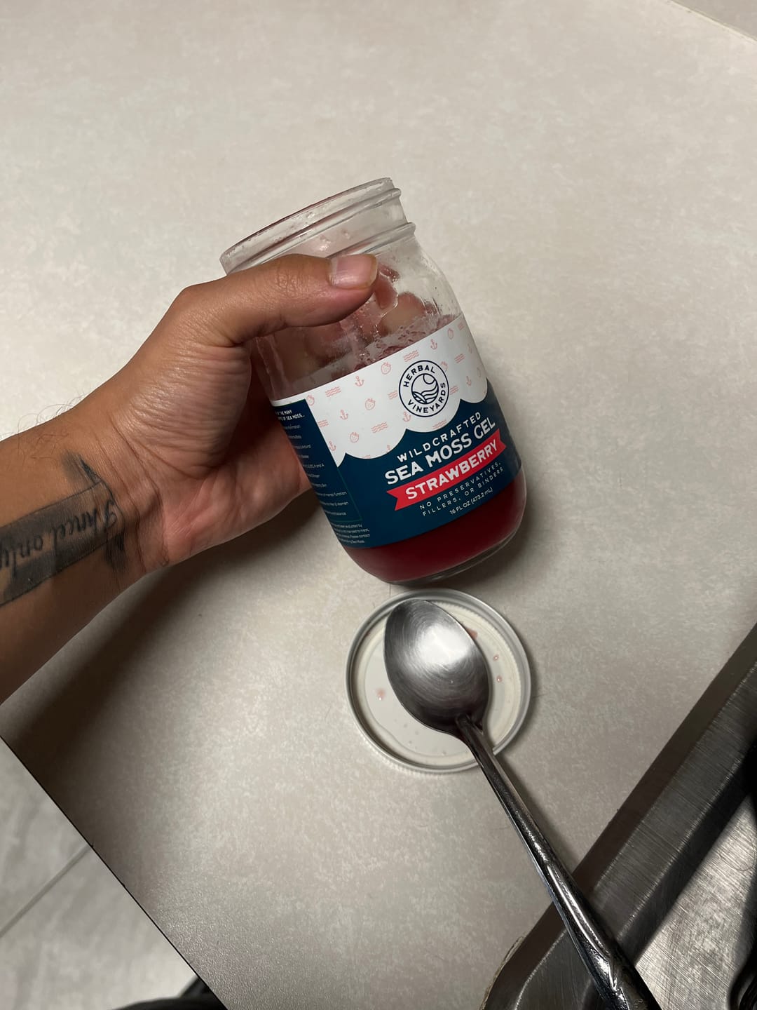 Customer photo review of EXCLUSIVE STRAWBERRY SEA MOSS GEL