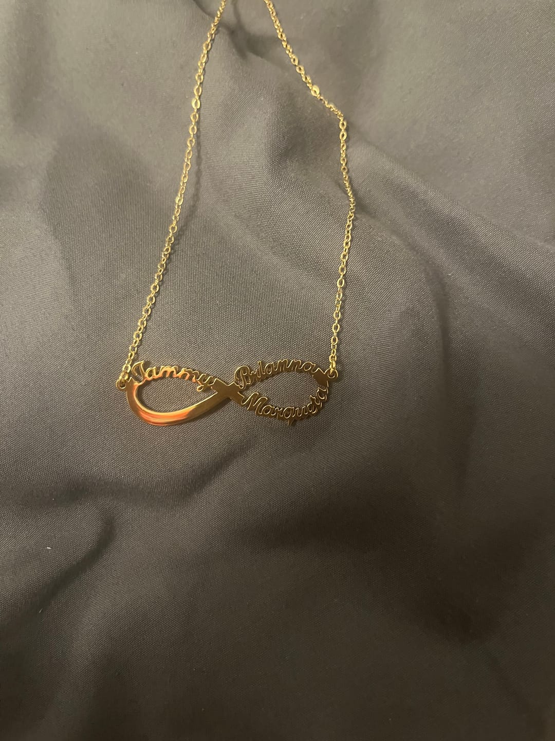 Customer photo review of Infinity Pendant Name Necklace