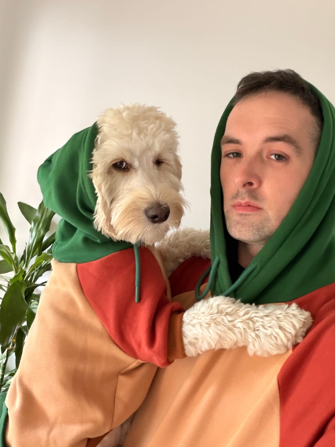 Customer photo review of Color Block Human Hoodies