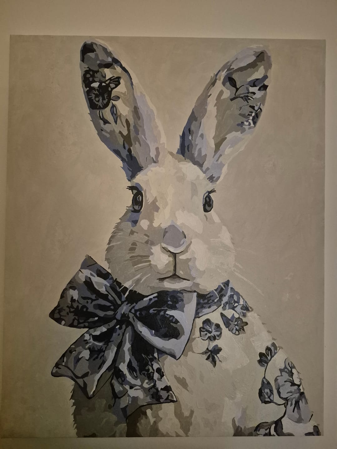 Customer photo review of Delft Blue Bunny | Paint by Number