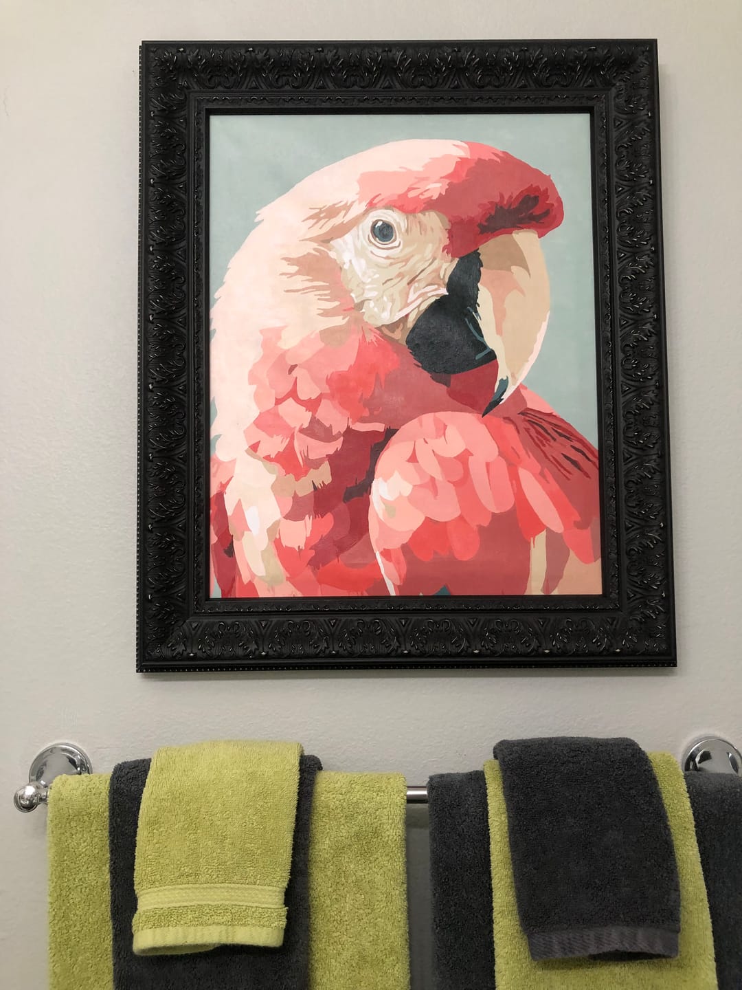 Customer photo review of Pink Ara | Paint by Number