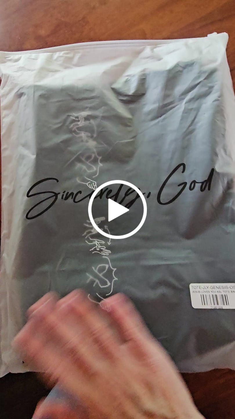 Customer video review of JESUS LOVES YOU ASL TOTE BAG