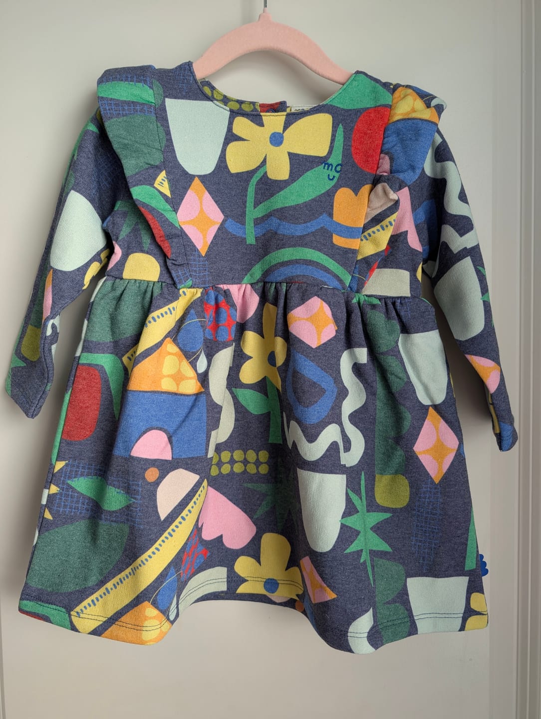 Customer photo review of Recycled Cotton Pattern Baby Ruffle Dress
