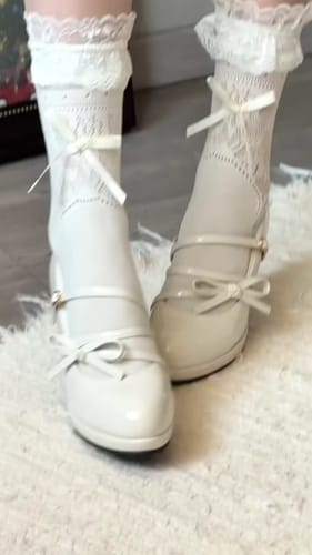 Customer photo review of French Mary Jane high heels with bow