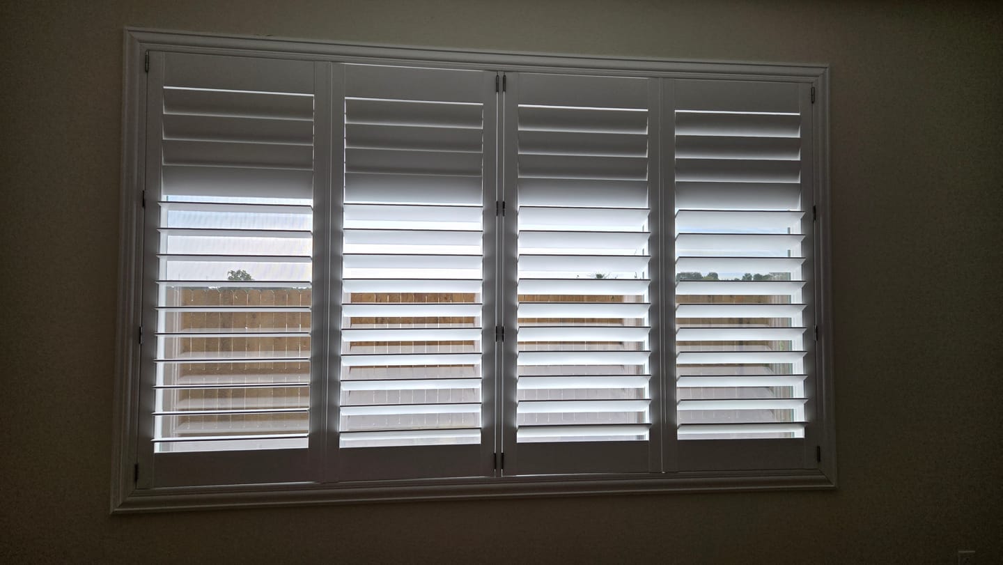 Customer photo review of Hybrid Wood Plantation Shutter