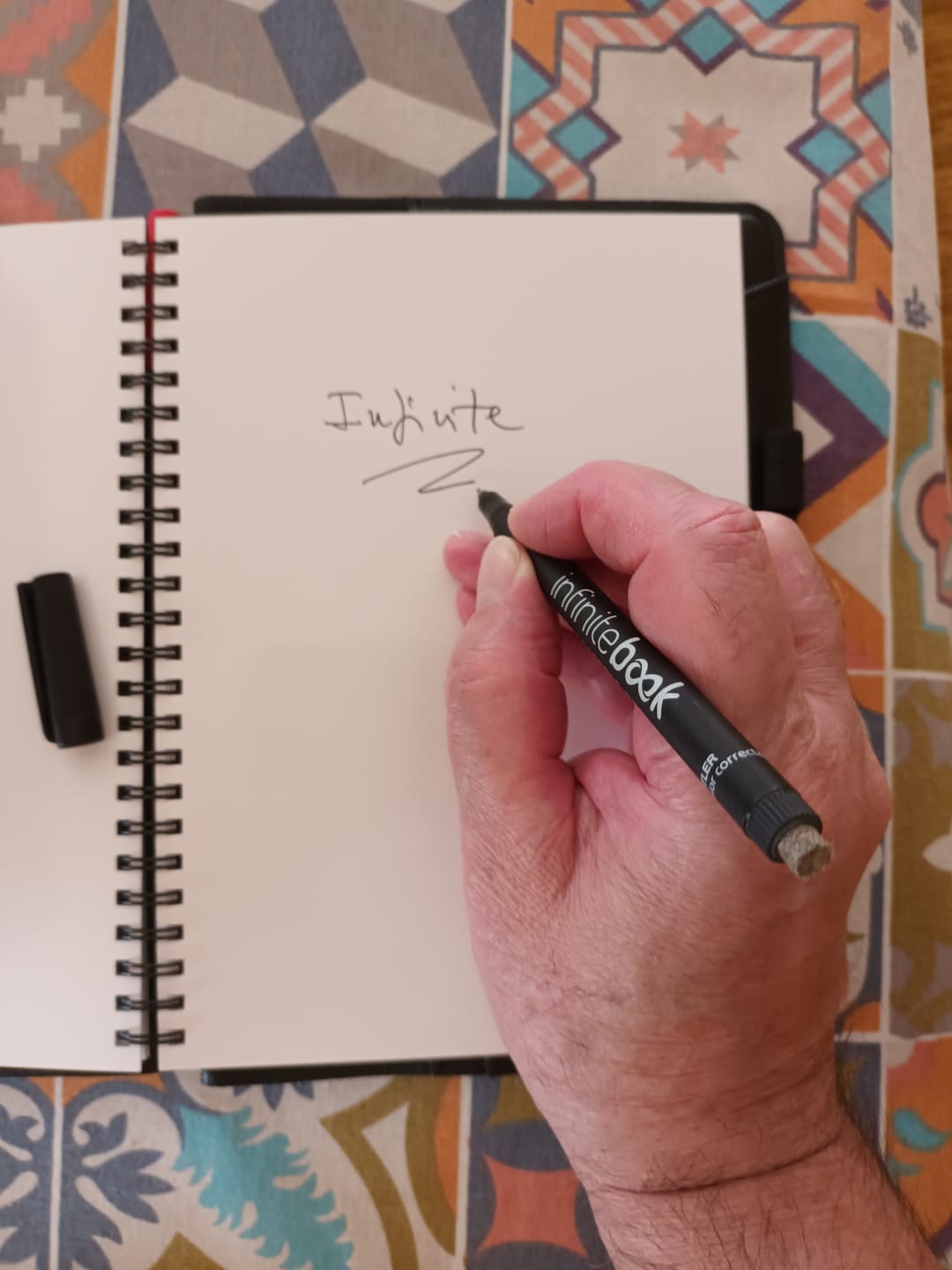 Customer photo review of Black Leather Notebook Cover