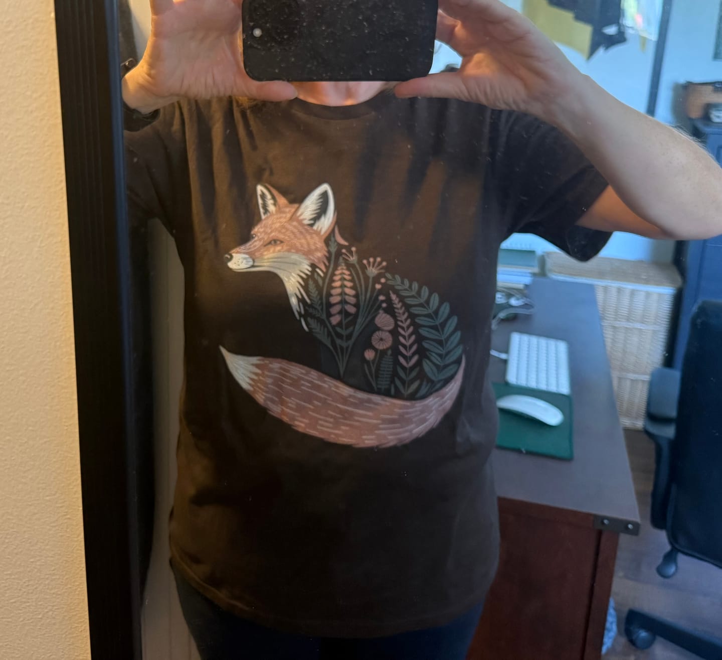 Customer photo review of Floral Fox T-Shirt