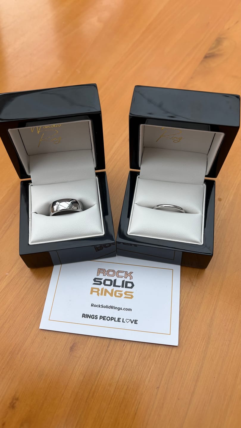 Customer photo review of The White Gold Wonder Ring Set
