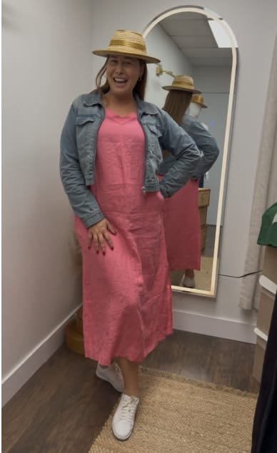 Customer photo review of South Beach Linen Dress