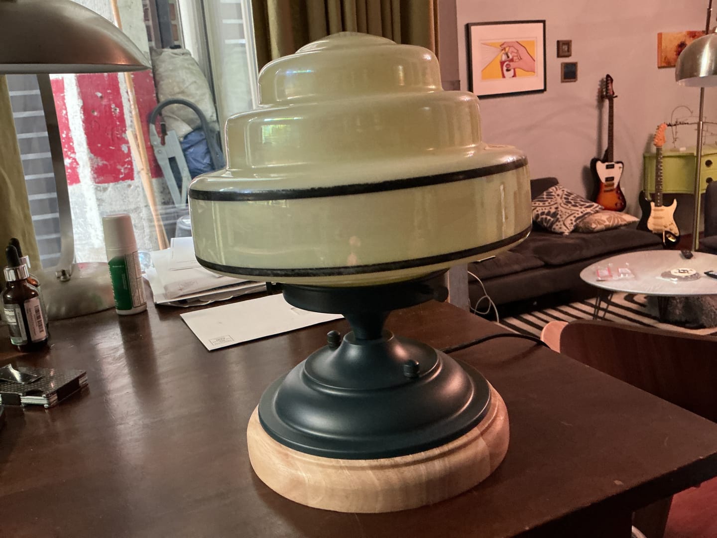 Customer photo review of Naval Blue Schoolhouse Fixture - 4 1/2" Glass Holder