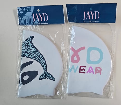 Customer photo review of JAYD Swim Cap - Dolphin Dive