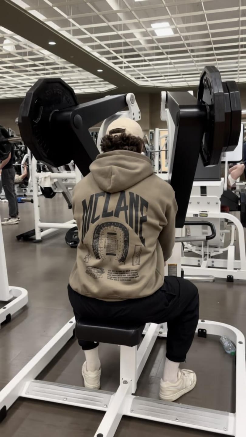 Customer photo review of Baylor McLane Stadium Heavyweight Hoodie (Embroidered) - Olive Green