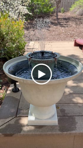 Customer video review of Two Button Fountain Pump and Battery Compartment - no connection port