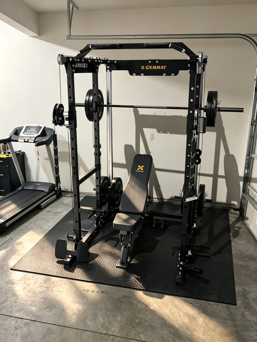 Customer photo review of GXMMAT X6 Power Rack + Weight Bench Package