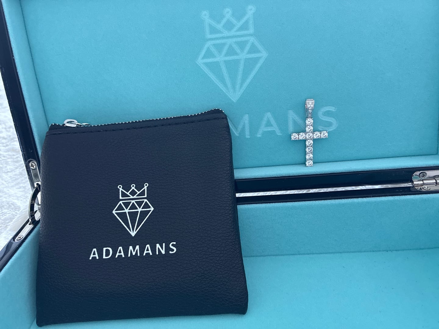 Customer photo review of Moissanite Cross Pendant - Silver - D Colour - VVS1