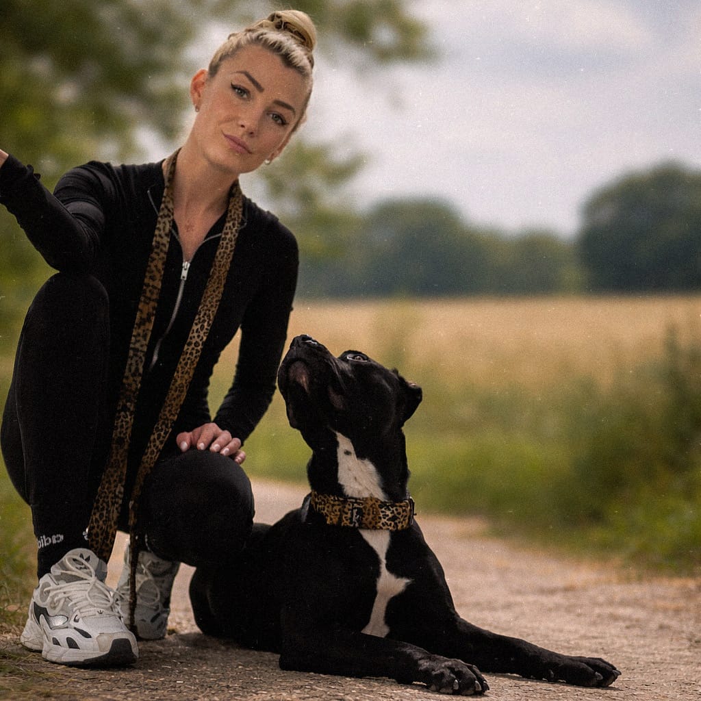 Customer photo review of Active Komfort Leopard - Brett slitstarkt hundhalsband med spänne