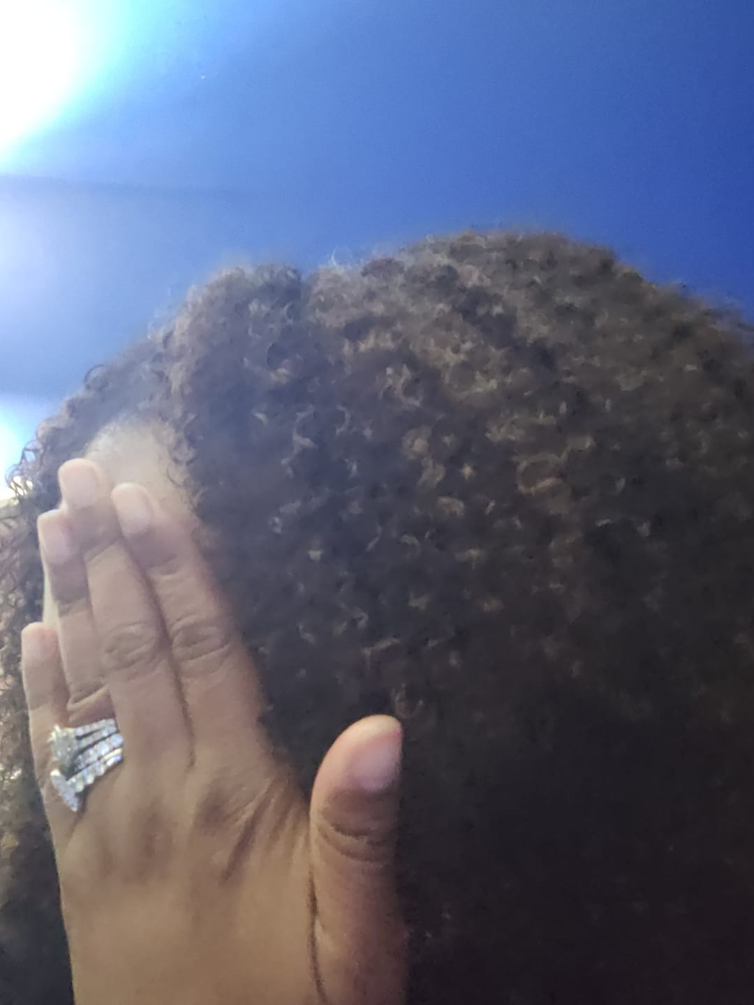 Customer photo review of Afro Kinky Curly Human Crochet Hair